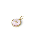 piccolo ciondolo oro giallo bottoncino madreperla rosa made in italy