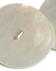orecchini argento lobo grande madreperla bianca made in italy
